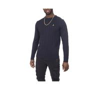 (Navy, L) BRAVE SOUL Mens Pullover Jumper