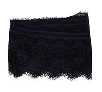 Navy Lace Trim Ribbon, 14.5cm Silk Clothing Embroidery Lace Ribbon Lace Trim Edging Trimming Lace Trimming Fabric for Sewing, Clothing, Dress, DIY Crafts Decoration (Color 1 Navy Blue)