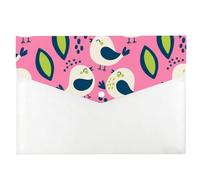 Navy Leaves with Green Centers A4 Plastic Wallet, Folders with Pockets, A4 Folder Plastic, Teaching Assistant Essentials Small Wallets, File Snap Button, Pockets for School Office Home Travel