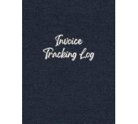 Navy Linen Invoice Record Planner: Professional Business Expense & Billing Log | 8.25 × 11 Large Format | Organized Invoice Tracking Notebook with Matte Finish Cover