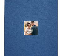 Navy Linen Photo Album - Oversized 12-1/2" x 13" (40 Self-Adhesive Pages)