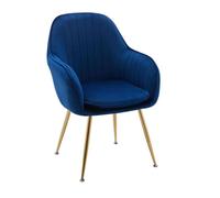 (Navy) Luxury French velvet Design dining chair T05