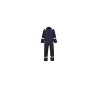 Portwest BIZ5 Bizweld FR Men's Coverall Flame Resistant Welding Overall Safety Gear 100% Cotton Reflective Tape Knee Pad Pockets Molten Metal Splash Protection, Navy, M