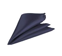 Navy Men’s Satin Pocket Square - Italian Style Plain Handkerchief for Suit, Wedding, Formal Wear, Prom & Gift - Unisex Solid Colour Hanky for Grooms, Parties & Fashion Accessories - 23cm