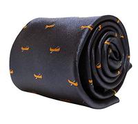 Navy Men’s Tie with Canoe Kayak Embroidered Watersports Design, Classic 8cm Width, Standard Length Necktie, Ideal for Office, Casual, Formal Events, Lightweight and Durable, Dry Clean Only
