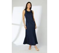 Navy Occasion Satin Cowl Neck Midi Dress Principles Navy 12