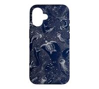 Navy Ocean Animals Lover Turtle Jellyfish Shark Whale Case for iPhone 16