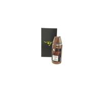 Navy & Orange Tartan Check Harris Tweed Stainless Steel 8oz Hunting Flask