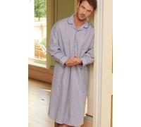 "Navy Pinstripe" Crisp Cotton Nightshirt British Boxers Mid Navy M