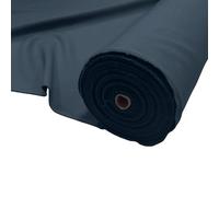 Navy Plain Bi-Stretch Polyester Fabric 170 GSM Weight 150cm Wide - Dressmaking Material for Trousers, Suits & Workwear - Panama Weave Sewing Fabric - 2 Metre (200cm x 150cm)