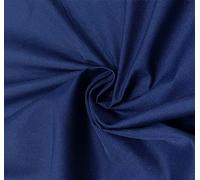 Navy Plain Polycotton Fabric Material Poly Cotton Dress Craft Material 45" Wide - Pre Cut Sizes 50cm x 114cm (19" x 45")