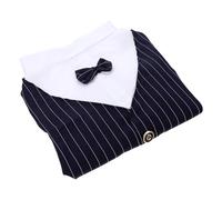 Navy Polyester PET Dog Costume for Small Dogs, Wedding Photoshoots | Reusable Chic Design, Comfortable Wear, Easy Storage, 5-7kg Fit, Party Atmosphere