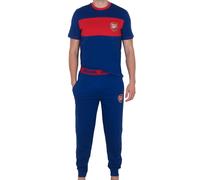 Arsenal FC Official Football Gift Mens Premium Long Pyjamas Set Navy Red XXL