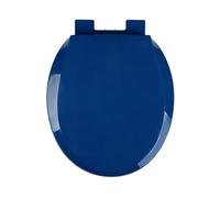 Navy Round Soft Close Toilet Seat, 16.5 Inch, PP Material, Easy Clean, Quick Installation, Sturdy Aessories