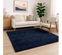 Navy Rug Deep Pile Midnight Tone Comforting Underfoot Feel Plush Modern Carpet Piece Perfect for Lounge Bedroom Soft Dense Fibres Stylish Contemporary Home Rug 240cm x 330cm (7ft 10" x 10ft 10")
