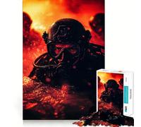 Navy Seal in Action 1000 Piece Jigsaw Puzzles for Adults Teenagers Clear Logic Toy Relax Time Perfect Cut Santa Wish Item (50x75cm)