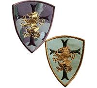 Navy Seal Team Lion Cross Crusader Patch Hook and Loop Tactical Morale Applique Fastener Military Embroidered Patch 2Pcs