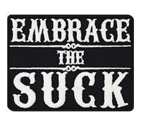 Navy Seals Patch Embrace The Suck Tactical Morale Patch Iron on Patches for Military, Soldiers, Army | Sew On or Iron on Applique Patches for All Fabrics and Leather 80X60 mm