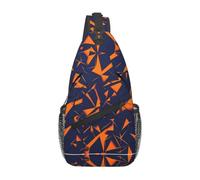 Navy Shard Print Printed Polyester Chest Cross Pack