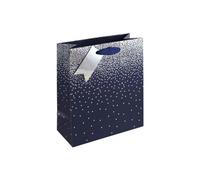 Navy & Silver Ombre Design Medium Gift Bag