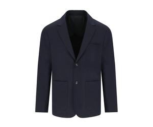 Navy Single-Breasted Jacket Lightweight Fabric - male - Emporio Armani - Blazers - Blue - L - Jackets L