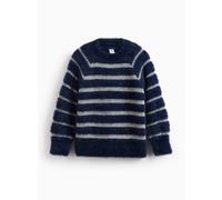 Navy Sparkle Striped Fluffy Jumper 6 years