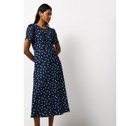 Navy Spot Print Maxi Tea Dress 22