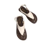 Navy Strappy Sandals Wide Fit Really Comfy Sandals Women's Flat Beach Vacation Simple Roman Ladies Sandal Wide Fitting Shoes Ladies (Beige, 39)