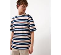 Navy Stripe Print Relaxed Fit T-Shirt XXXL