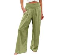 Navy Trousers Womens Wide Leg Yoga Pants Womens Navy Trousers Black Ladies Linen Pants Elastic for Ladies UK Black Elasticated Tie Dying Pant Ladies Palazzo Trousers