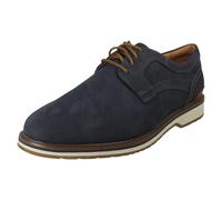 (Navy, UK 10.5) Mens Clarks Smart Casual Lace Up Shoes Monahan Plain - H Fit