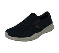 (Navy, UK 10) Men's Skechers Slip On Shoe - Triple Play 23016