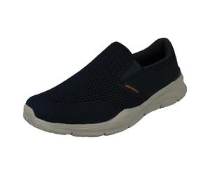 (Navy, UK 11) Men's Skechers Slip On Shoe - Triple Play 23016
