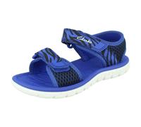 Childrens Clarks Casual Hook & Loop Textile Summer Sandals Surfing Tide K