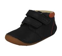 (Navy, UK 3 Infant) Childrens Clarks Soft Hook & Loop Ankle Boots Tiny Play T - F Fit