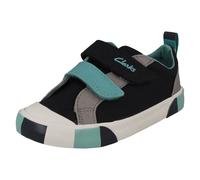 Clarks Childrens Clarks Pattern Detailed Canvas Shoes Foxing Lo - Navy Combi - UK 4.5 Infant - G