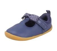 (Navy, UK 4.5 Infant) Girls Clarks Polka Dot T-Bar Pre Walking Shoes Roamer Trim - F Fit