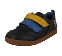 (Navy, UK 4 Infant) Boys Clarks Dinosaur Detailed Hook And Loop Fastening Shoes Den Play - H Fit