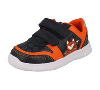 (Navy, UK 4 Infant) Boys Clarks Light Weight Fox Detailed Shoes Ath Dot T - G Fit