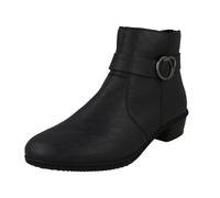 (Navy, UK 4) Ladies Rieker Ring Detailed Heeled Ankle Boots Y0775