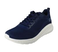 (Navy, UK 4) Ladies Skechers Bobs Memory Foam Vegan Trainers 117209 - Face Off