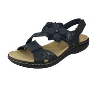 (Navy, UK 7) Ladies Clarks Slingback Sandals With Flower Detail Laurieann Bea