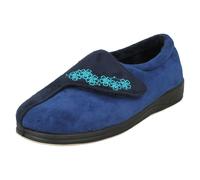 (Navy, UK 7) Mens Padders Stag Detailed Slipper Huntsman