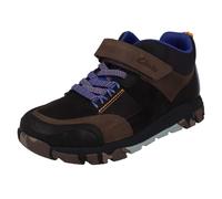 Clarks Steggy 2 Glow K Navy Leather Kids Toddler Boys Boots 7901-76F in a Plain Leather in Size 8