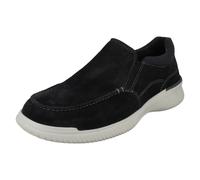 (Navy, UK 8) Mens Clarks Contoured Comfort Slip On Shoes Donaway Free - G Fit