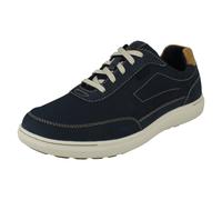 (Navy, UK 9) Mens Clarks Casual Lace Up Shoes Mapstone Trail - H Fit