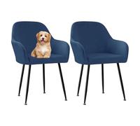 Navy Velvet Dining Chair Covers with Curved Back & Armrests, Set of 2, Swivel Seat Protectors for Living Room & Dining Room, Stylish & Durable