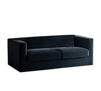 Navy Velvet Stretch Sofa Cover Set - Non-Slip Furniture Protector with Couch Slipcovers & 2 Cushions - Ideal for Love Seats & Stylish Living Room Decor
