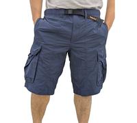 (Navy, W30) TIMBERLAND Mens Cargo Shorts Elasticated Summer Casual Quick Dry Beach Shorts