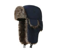 (Navy) Warm Winter Men Ushanka Aviator Trapper Hat Russian Trooper Ear Flap Cap Ski Hat